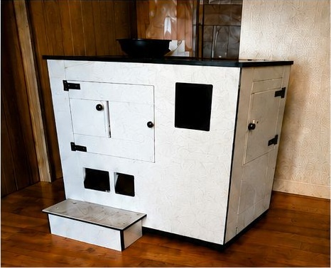 Silver-toned refurbished RYO filling station with white cabinet, black top and lower collection tray